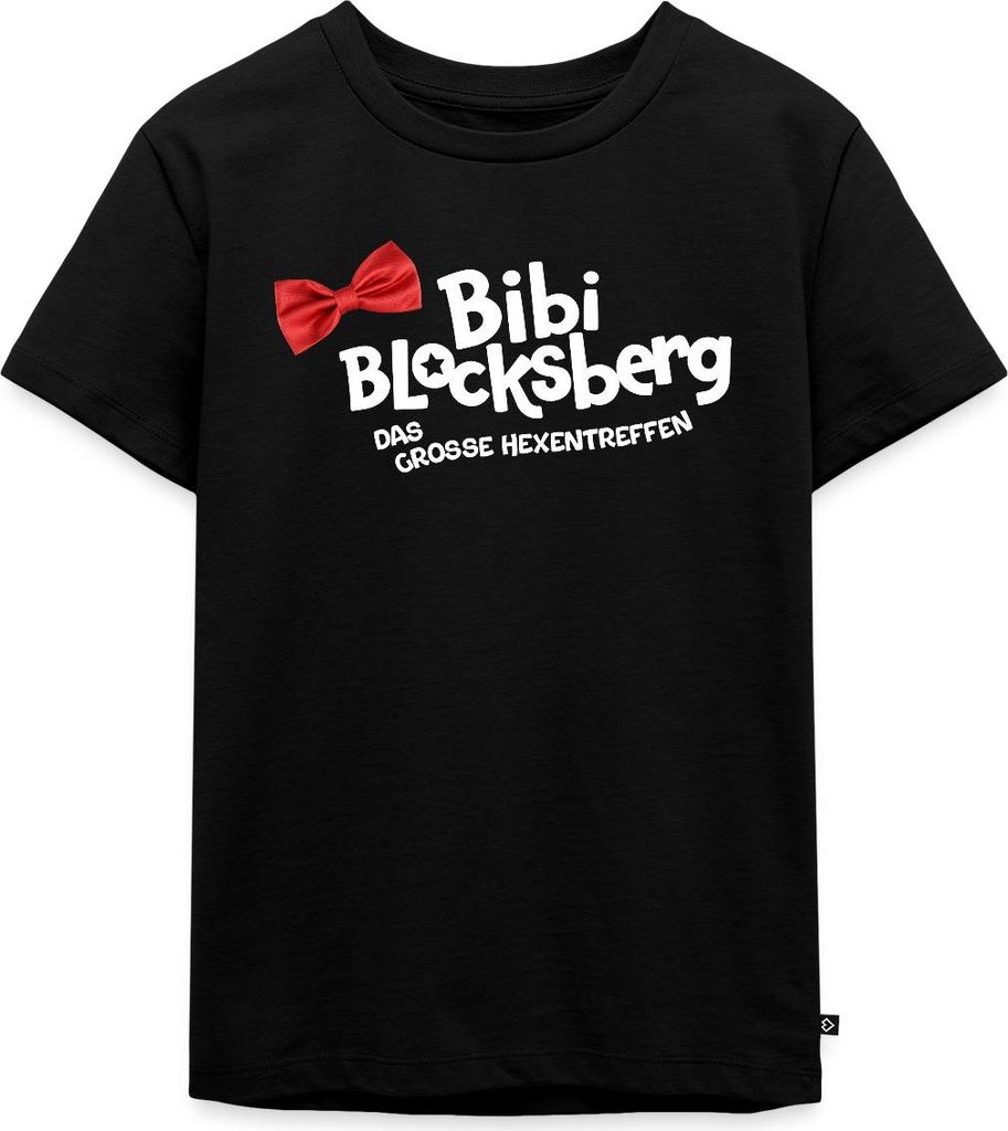 Spreadshirt Bibi Blocksberg Film Das Große Hexentreffen Logo Kinder Premium T-Shirt, 110/116 (4 Jahre), Schwarz