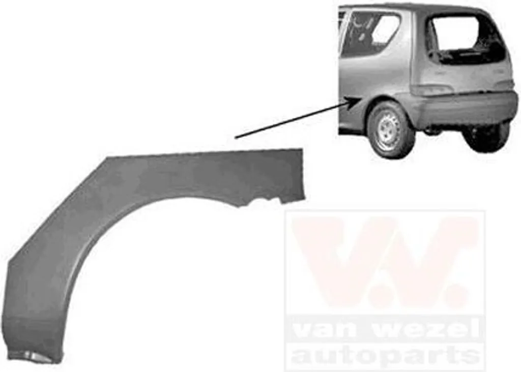 Panneau latéral VAN WEZEL 1705147 pour FIAT Seicento 600 (187)
