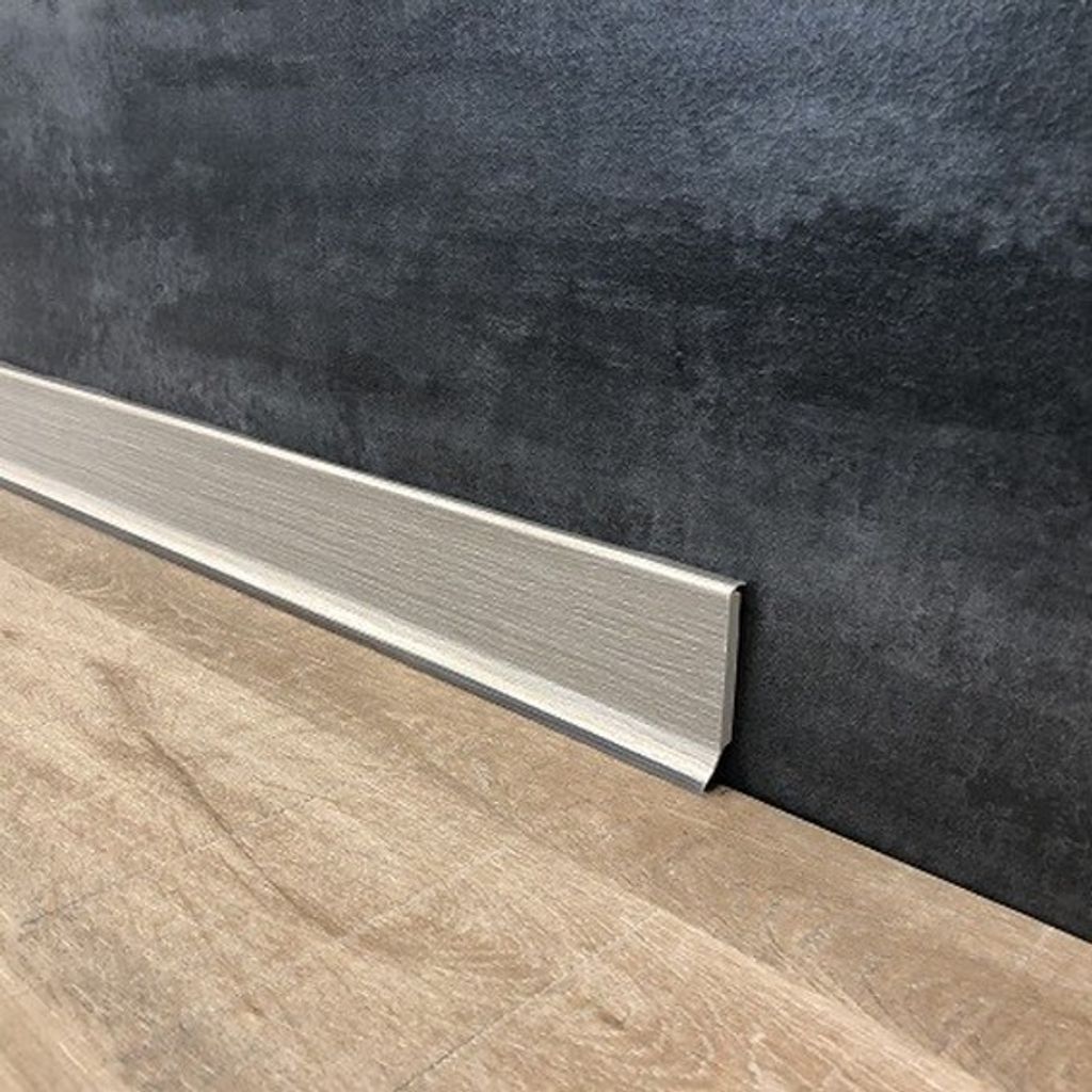 Sockelleiste Kunststoff 12.8 x 60 x 2500 mm Sitka Fichte PVC Hartschaum Fußleiste Transparente Weichlippe by PROVISTON 62.5 Meter | 25 Stück