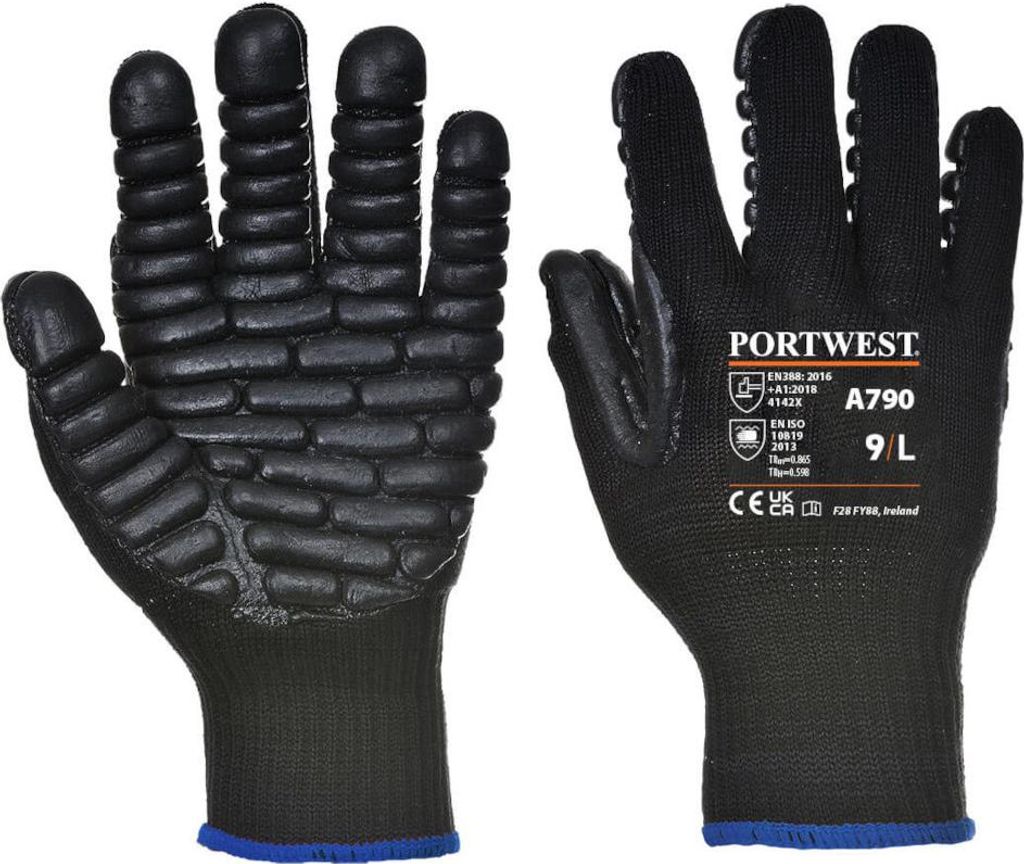 Portwest A790 Anti-Vibrations-Handschuh Black Gr. M