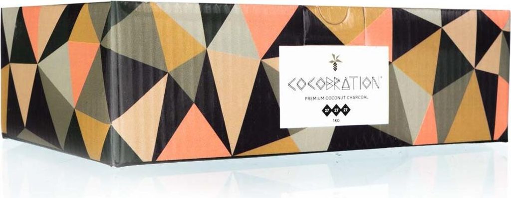 Cocobration Kokoskohle 27er 4kg – Naturkohle aus Kokosnussschalen, lange Brenndauer
