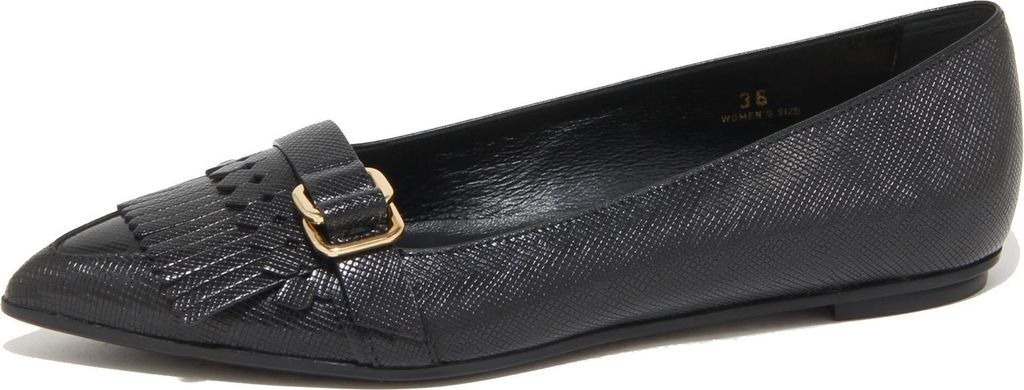 9227N ballerina TOD'S FRANGE ANELLI nero ballerine donna Schuhe Frauen