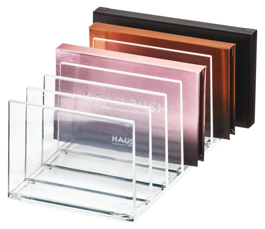iDesign Make-up-Organizer, Make-up-Palette-Organizer mit 7 Fächern aus der Signature Series von Sarah Tanno, Kosmetikaufbewahrung aus Kunststoff f...
