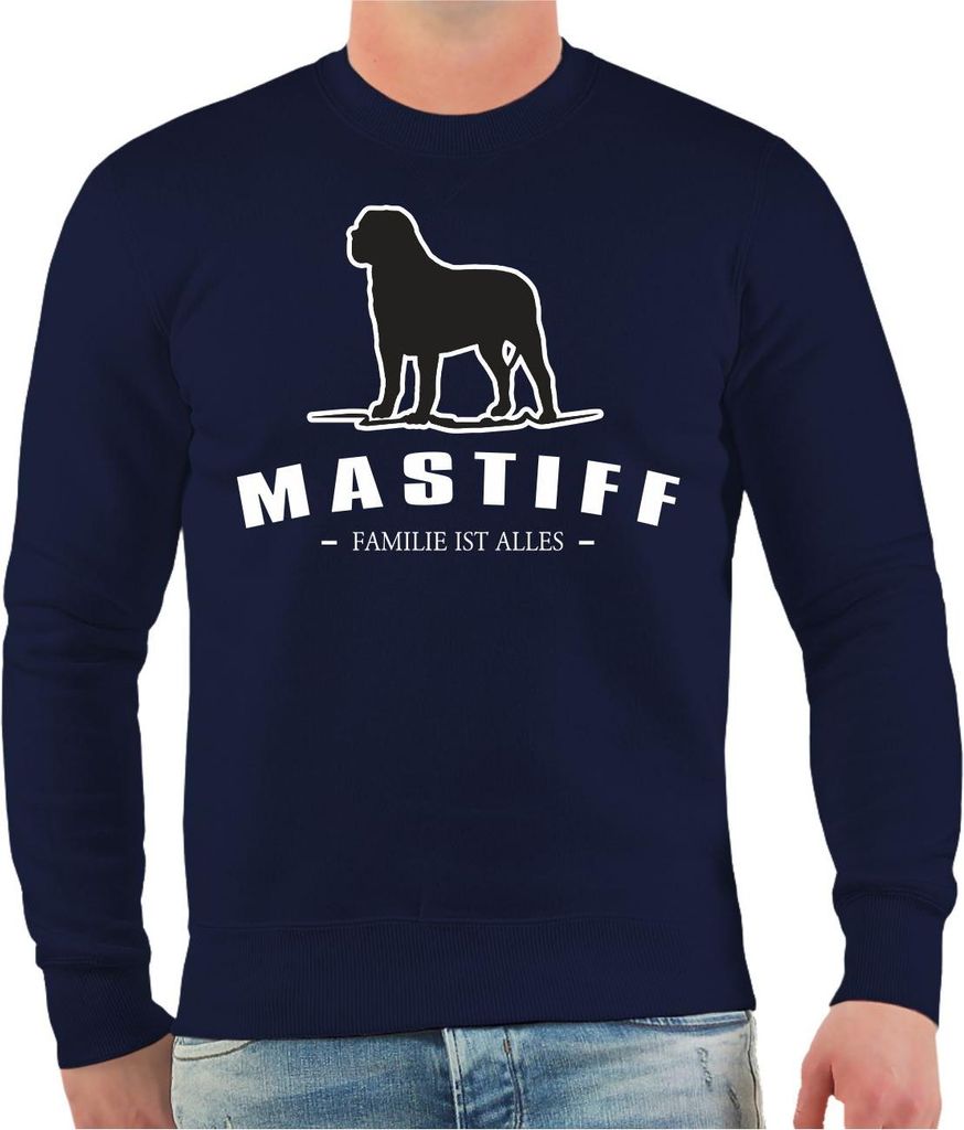 Herren Sweatshirt Mastiff Silhouette