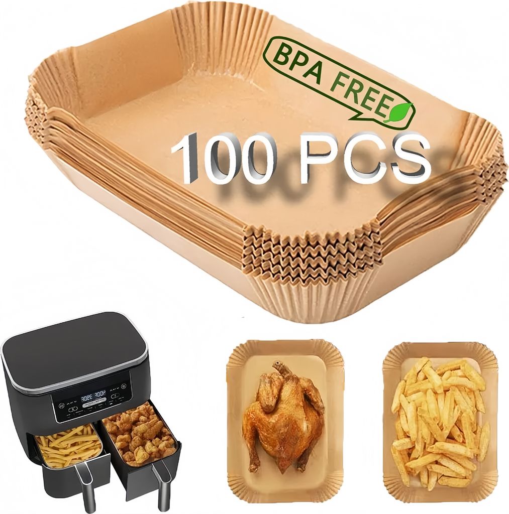 Backpapier für Heißluftfritteuse, 100 Stück – Airfryer Produktbild 