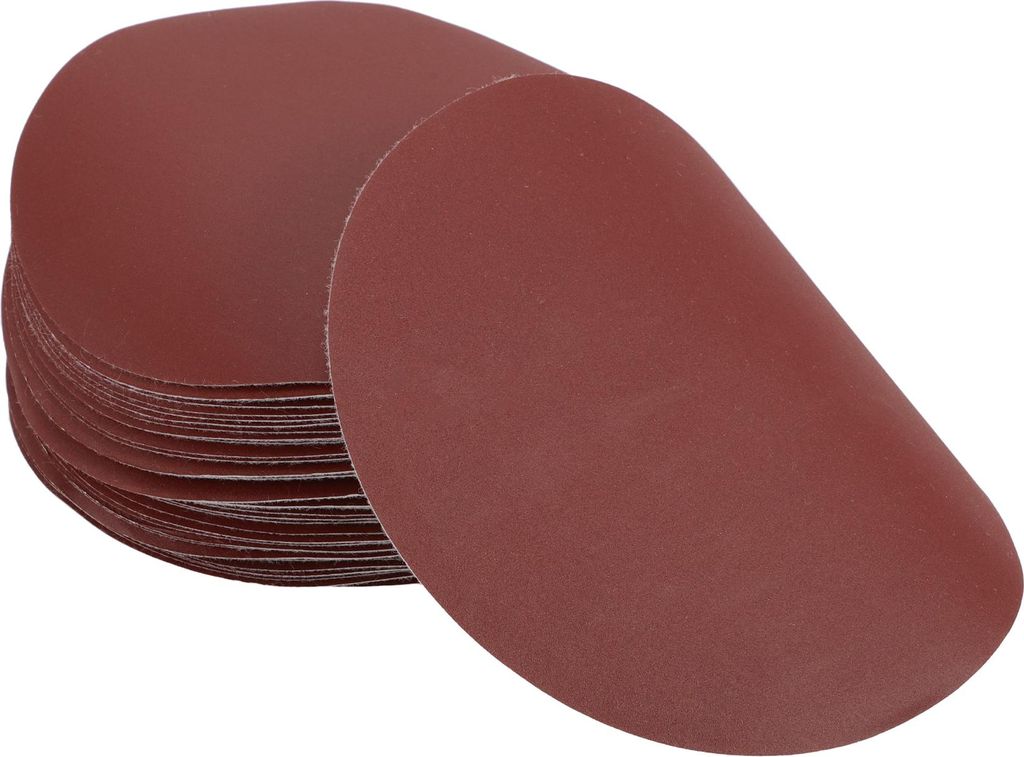 Schleifscheiben, 7" 600 Körnung Automobilreparatur Runde Klett-Schleifpapier Aluminiumoxid, Papierbasis Rot, 50 Stück