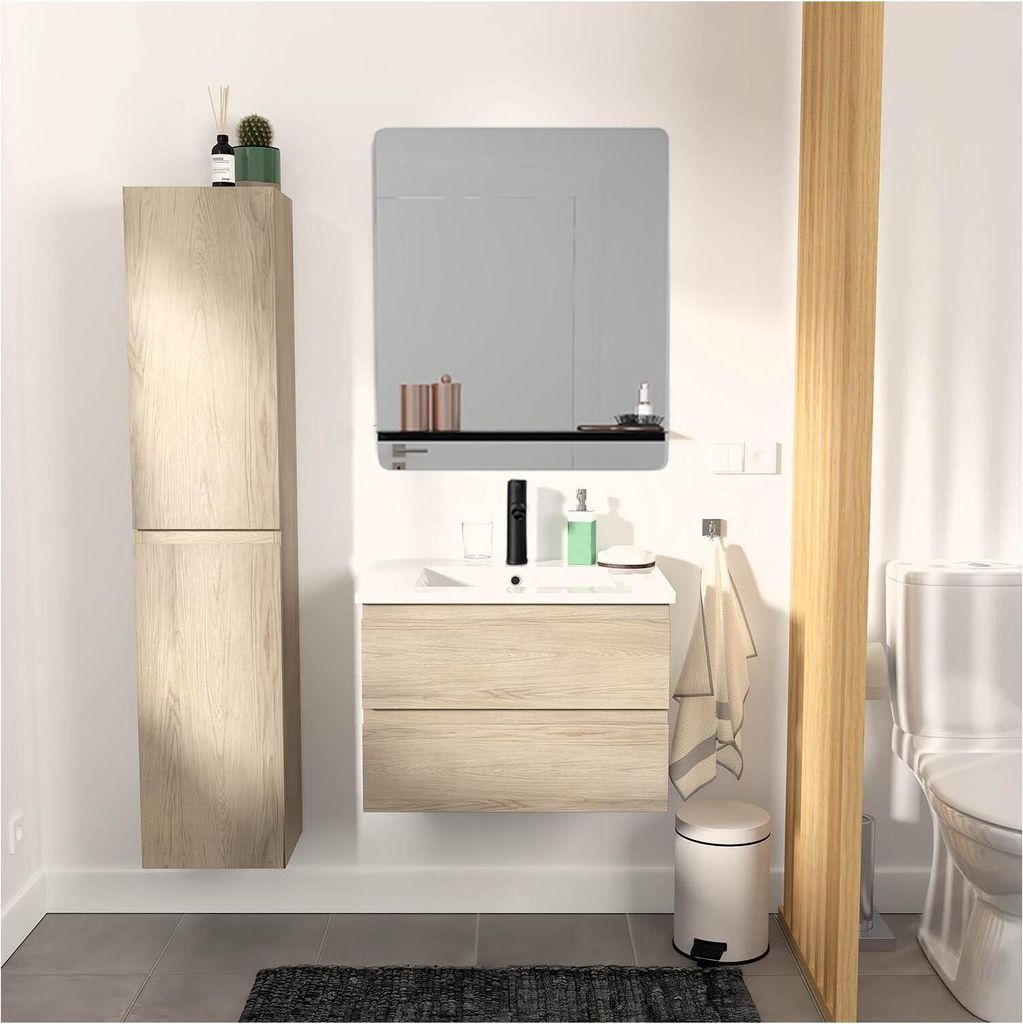 Schlichte Möbel + Wasserhahn + Spiegel + SORRENTO-Säule