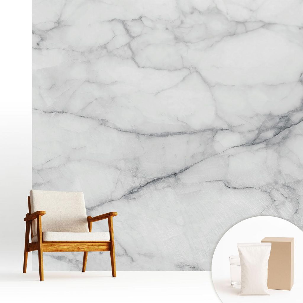 Fototapete - 250x250 cm - Tapete - Wandtapete - Wandbilder - Dekofolie - Tapete Folie - Wand - Dekoration - Wohnzimmer - Marmor-Eleganz
