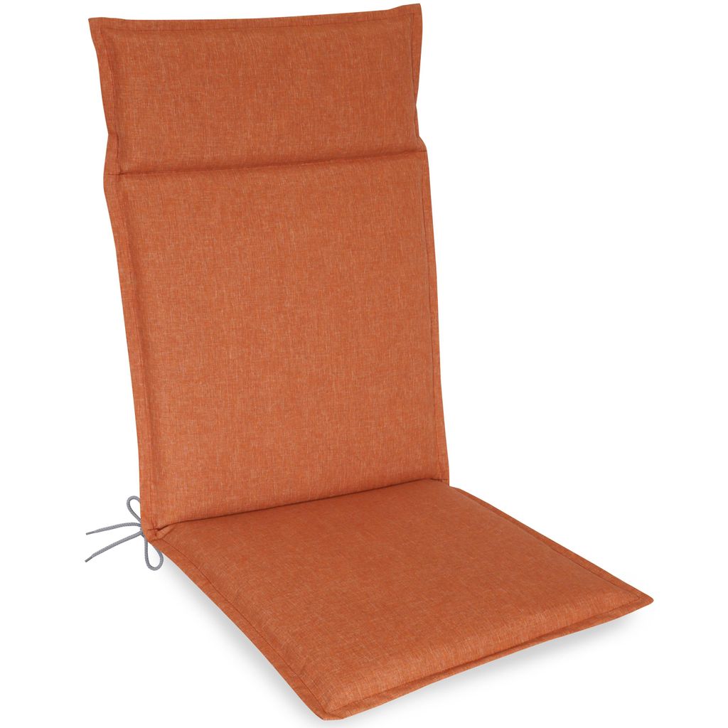 Herlag Hochlehner Gartenstuhlauflage Bea 120x50x4,5cm Wasserabweisend Orange