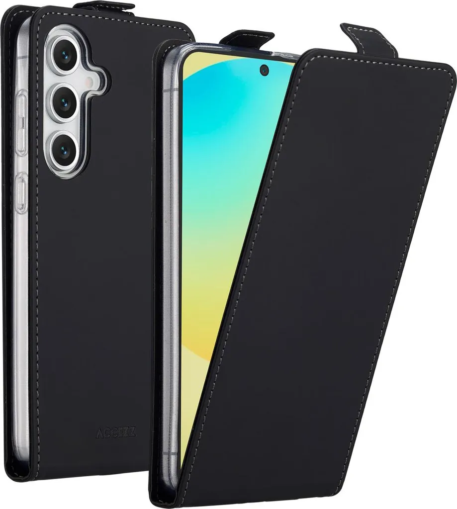 Accezz Flip Case Samsung Galaxy S25 FE Nero - Protezione Totale a Libro
