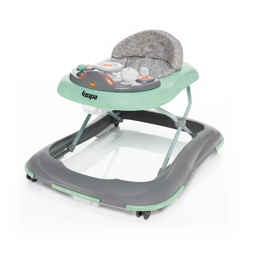 Déambulateur ZOPA Fiesta : Sécurisez les Premiers Pas de Bébé en Gris/Mint