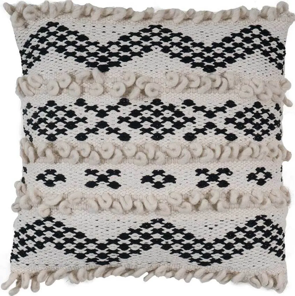 Coussin Tatiana Beige Dom & Deko 45x45 cm - Accessoire Déco Élégant