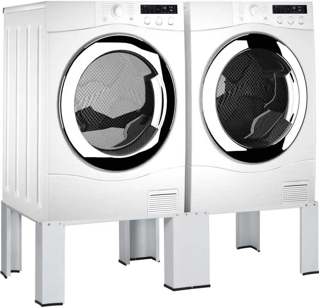 Support double lave-linge et sèche-linge en acier robuste et antidérapant - 9
