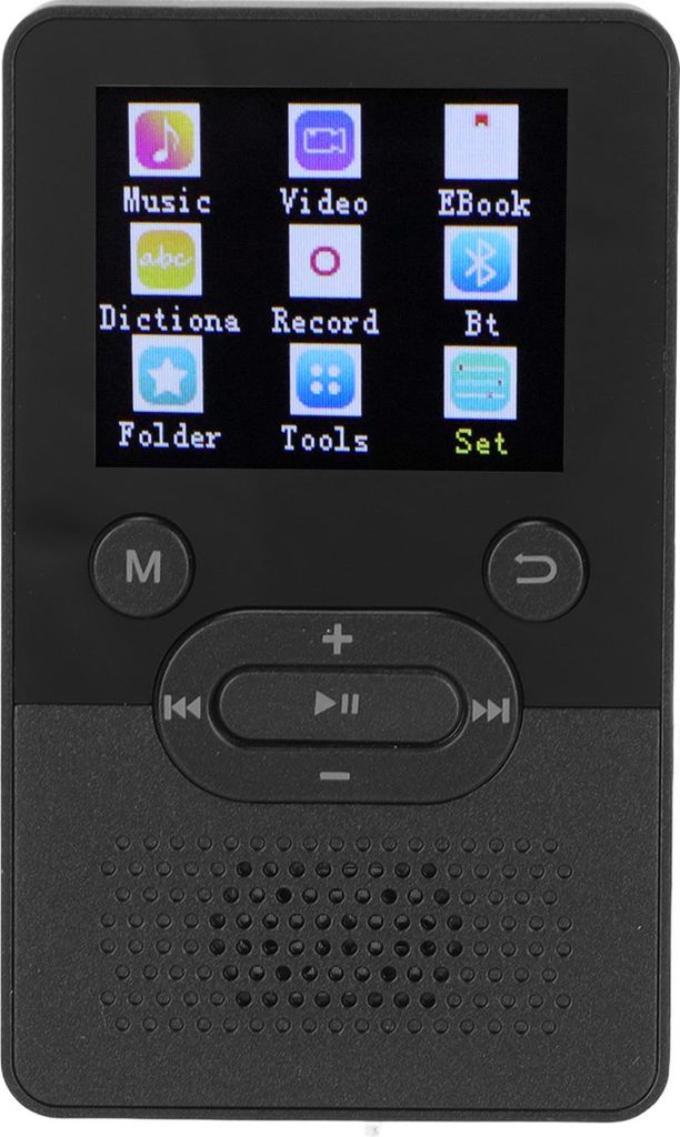T9 MP4 Player 1.8 Zoll Farbbildschirm Lossless Sound MP3 Player mit Bluetooth 4.2 Unterstützt SpeicherkartenerweiterungSchwarz 16GB