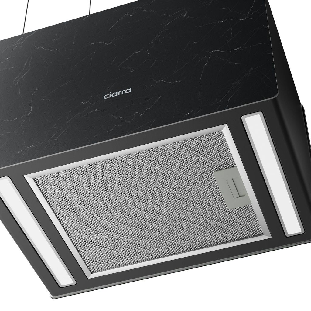 CIARRA Pinnacle Serie A+++ 700m³/h Ash Concrete Inselhaube Produktbild 4