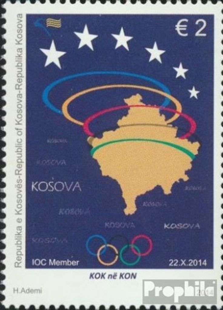 Briefmarken Kosovo 2014 Mi 299 (kompl.Ausg.) gestempelt Olympische Komitee