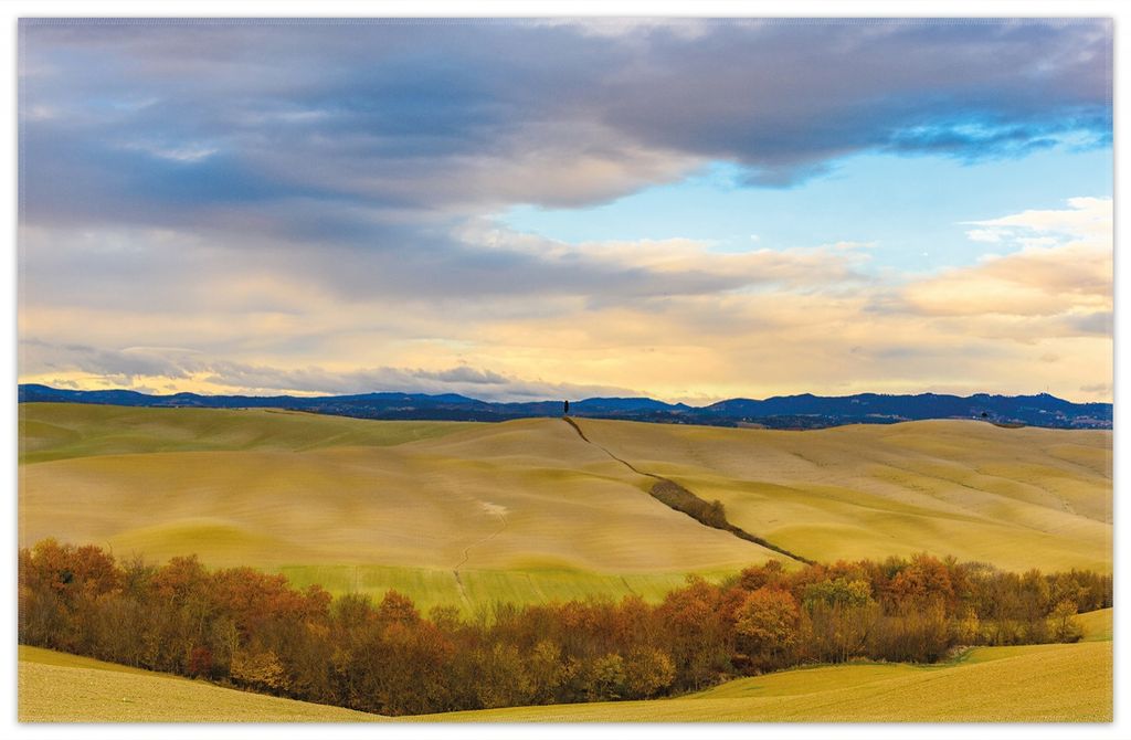 Wallario Premium Teppich, Größe 90 x 140 cm, Herbst in der Toskana