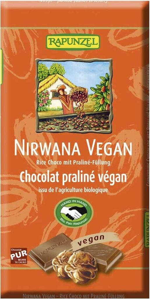 POKRÝVAČKA ČOKOLÁDA S PRALINOVOU NÁPLŇOU NIRWANA100 g - Obrázok produktu 