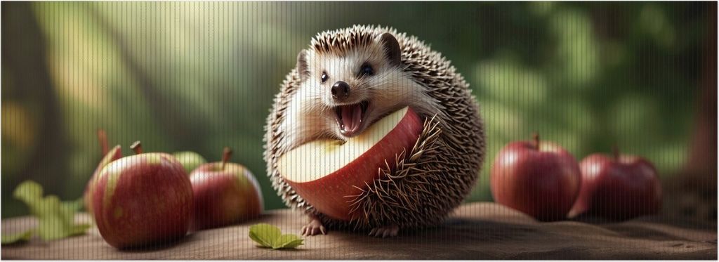 Wallario Duschmatte Antirutschmatte Badmatte Fußmatte Lustiger Igel, Größe ca. 180 x 65 cm