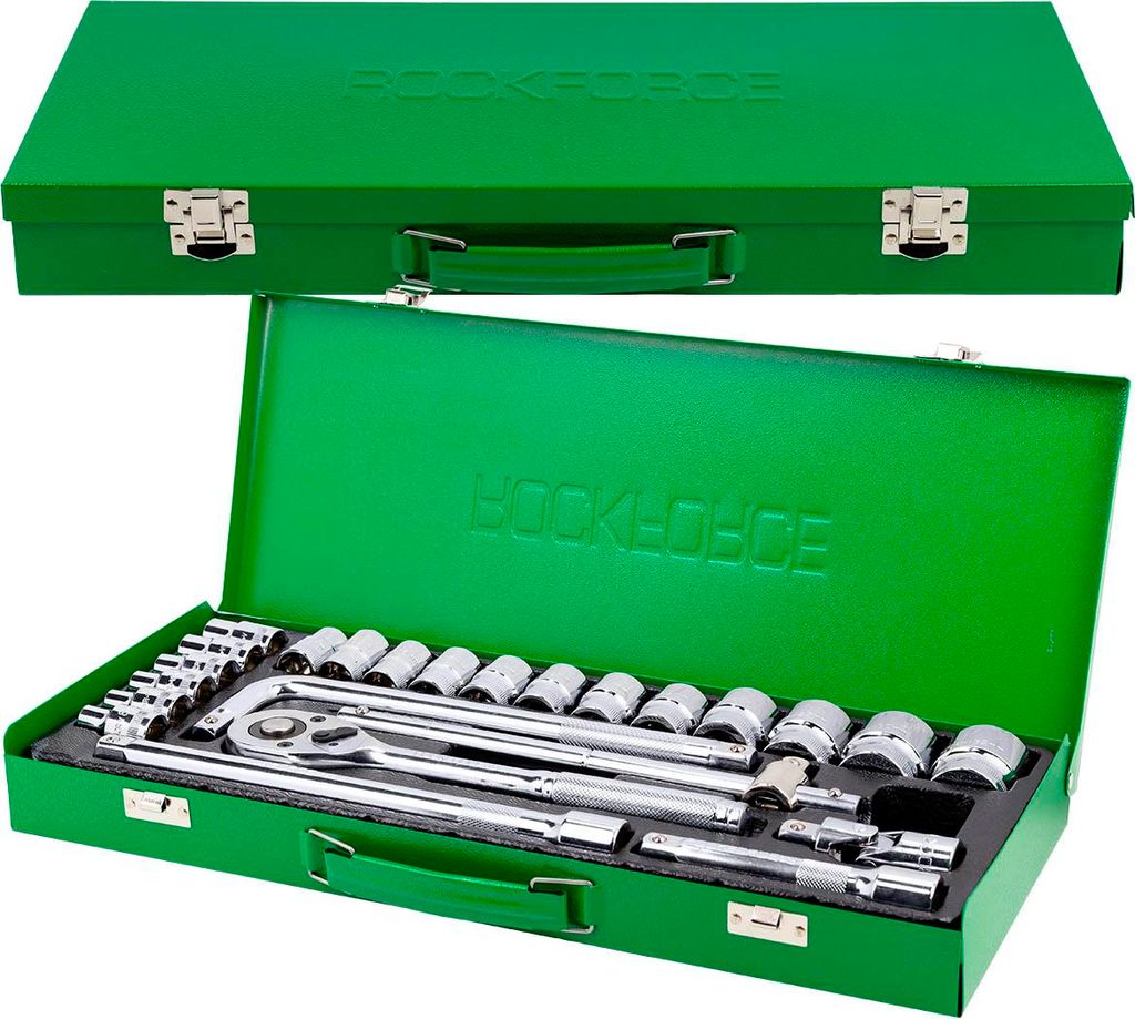 Werkzeugsatz Steckschlüsseleinsätze, Ratschenverlängerungen, 24-teilig, 1/2" Koffer