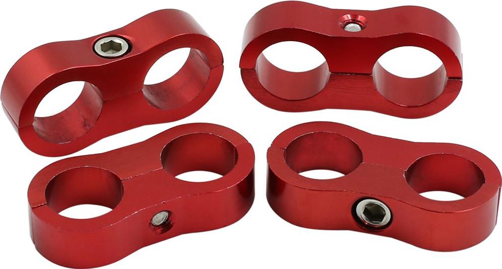 4Stk. AN10 19mm Rot Aluminiumlegierung Heizöl Schlauch Separator Klemme Adapter