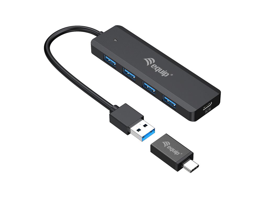 Equip 4-Port-USB-3.2 Gen 1-Hub und Adapter für USB-C, USB Produktbild 