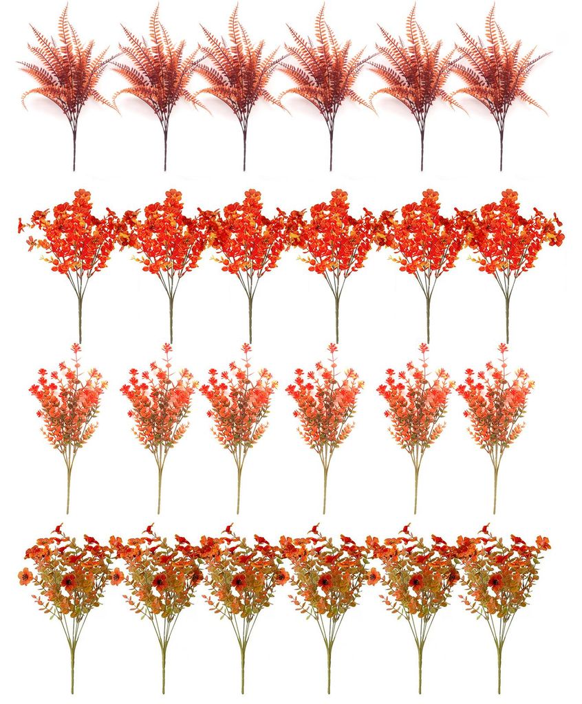 4/8/12/16/24/36 Stück künstliche Blumen, realistische Kunststoffblumen, Tischdekoration für Zuhause, Büro, Hochzeit, Party, drinnen und drauße...
