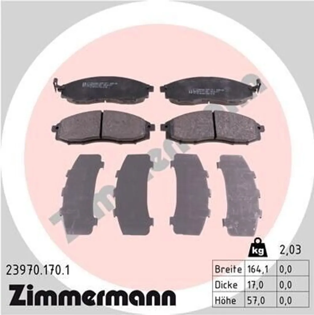 Plaquettes Zimmermann 23970.170.1 : finis les bruits de frein sur D22