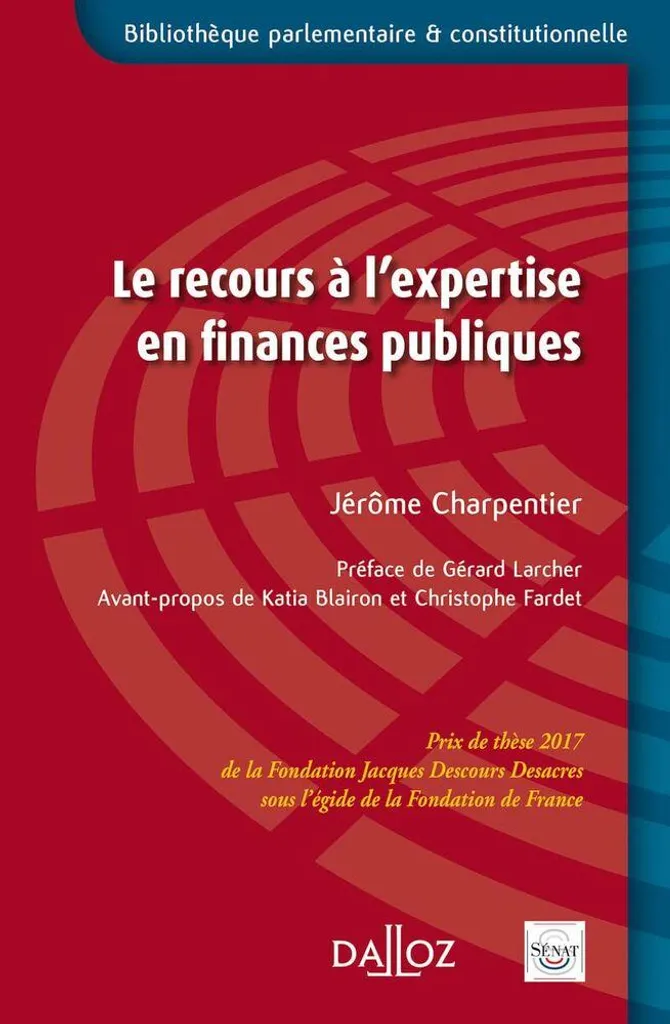 Livre Finances Publiques et Expertise - Prix Fondation J. D. Desacres