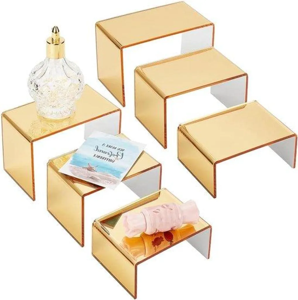 Organisateur de parfums à 3 niveaux vitrine transparente escalier