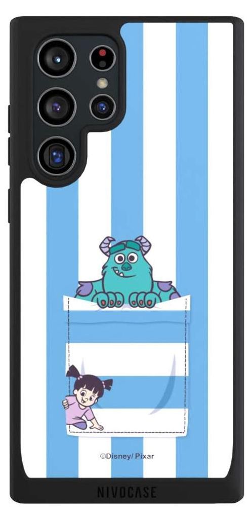 NIVOCASE Handyhülle für Samsung Galaxy S22 Ultra Hülle NIVOpure Case Schwarz Disney Pixar Fanartikel Die Monster AG