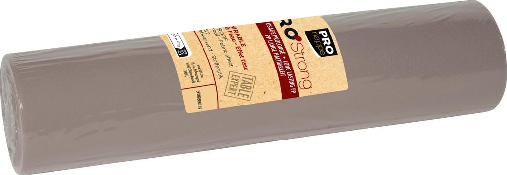 Pronappe 4x Tischläufer auf Rolle, Spunbond, 24x0,40m Greige R732454I