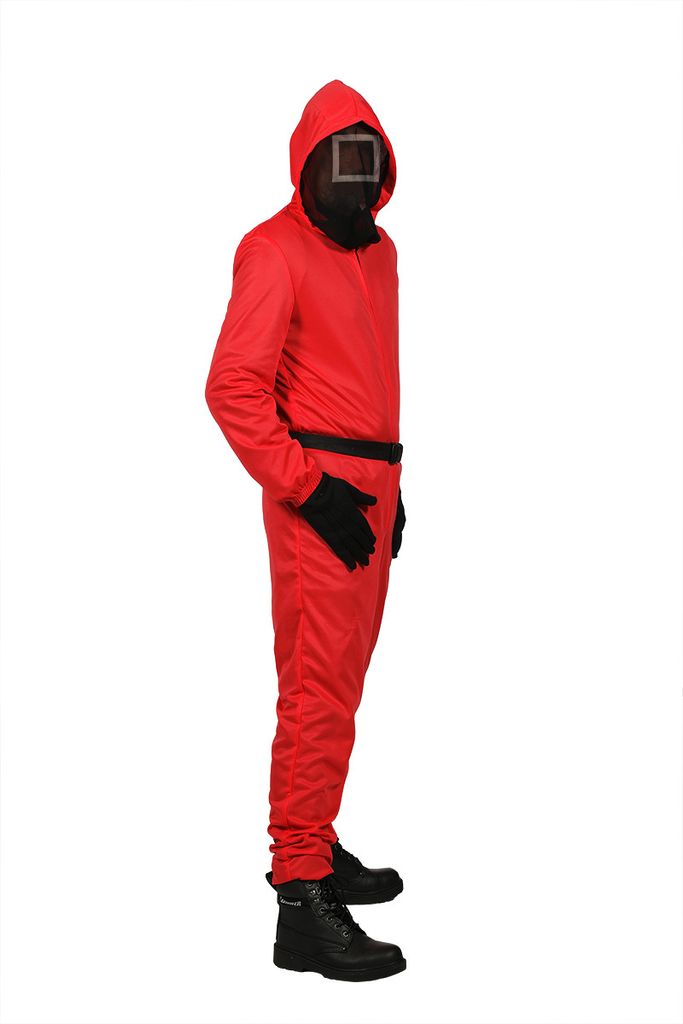 Elbenwald Roter Overall Verkleidung – Mit Reißverschluss & 4 Taschen Für Karneval & Halloween