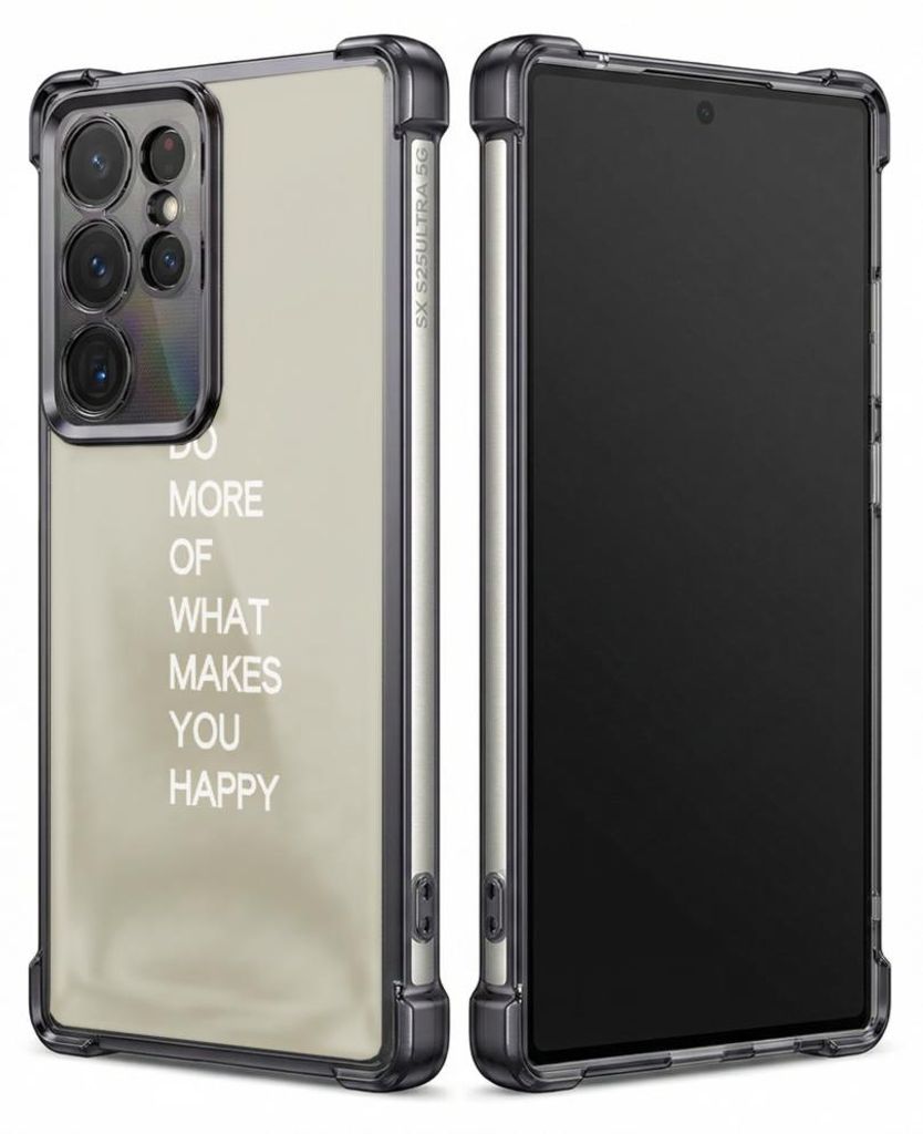 Personalisierte Hülle mit Bild für Samsung Galaxy S22 Ultra Elektroplattiert TPU Stoßdämpfer Handyhülle mit Tu mehr von dem, was dich glückli...