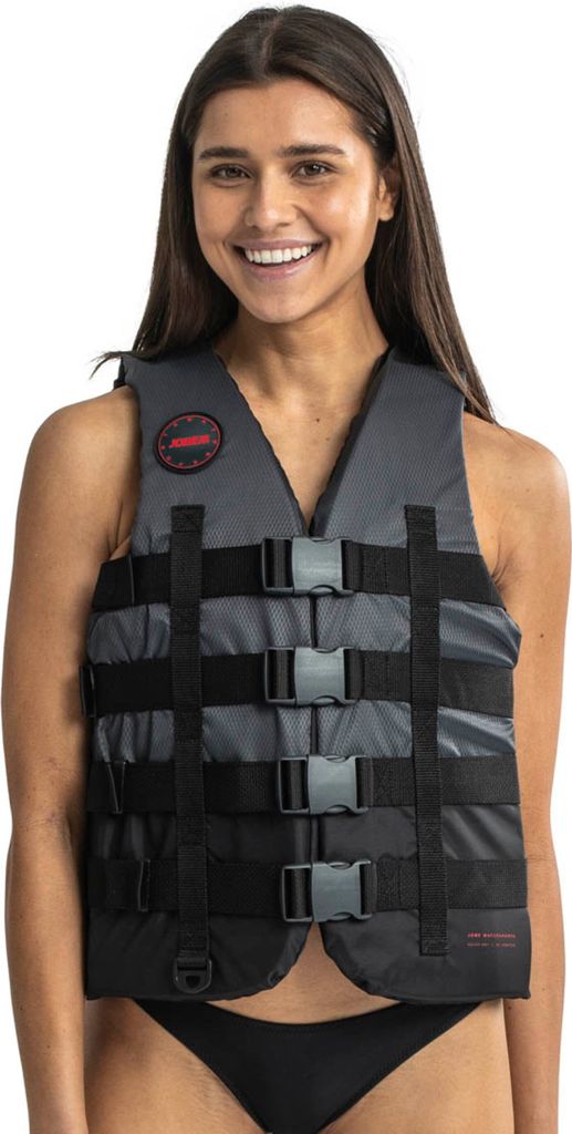 Jobe 4 Buckle Life Vest Schwimmweste Gr. M Boot Jetski Weste Wassersports black