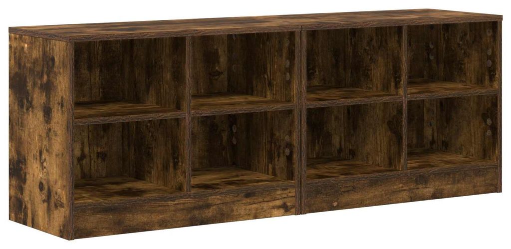 Bettschrank mit Regal 2 pcs Geräucherte Eiche 66 x 33 x 48 cm