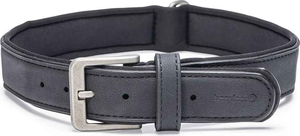 Beeztees Balacron Ax Collare Cane Nero 52-62 cm | Resistente ecopelle