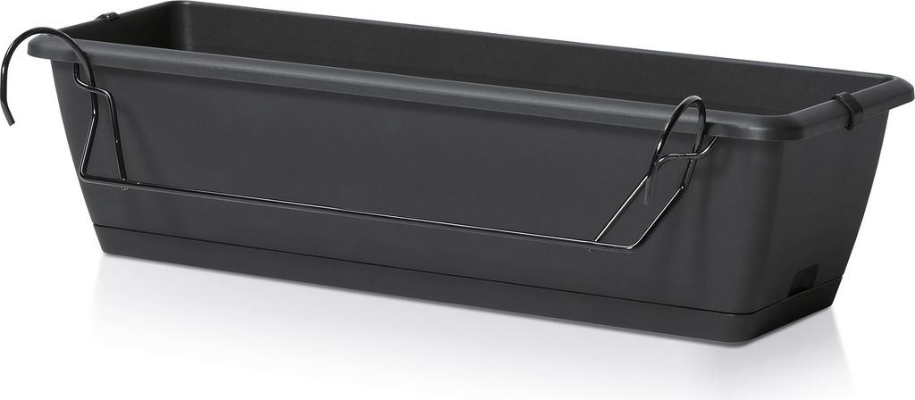 Blumenkasten für Balkon Geländer mit Halterung - 1 Stück / Produktbild 
