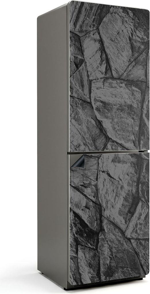Steinmauer Textur – Magnetische Kühlschrank Abdeckung – Dekorfolie magnetisch Küche – Kühlschrank Magnet Deko – selbstklebende Magnettaf...