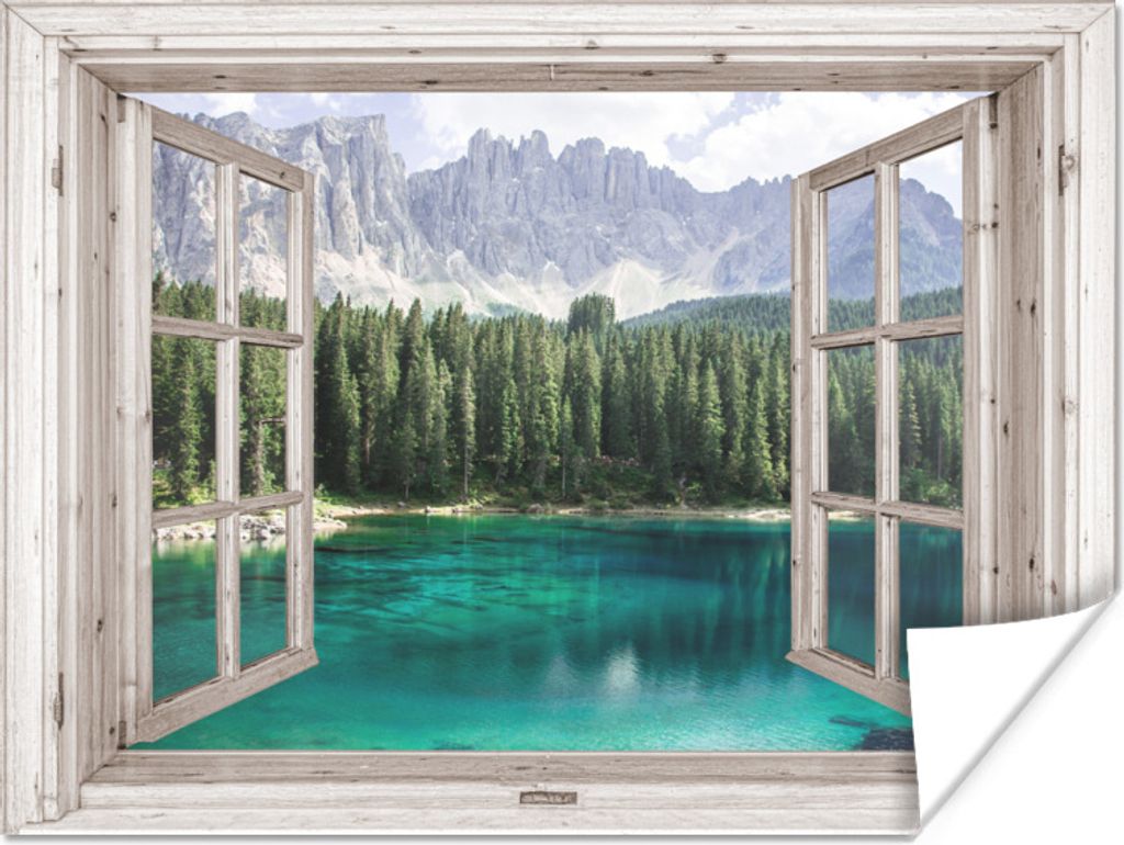 MuchoWow Poster Aussicht - Italien - Gebirge 40x30 cm - Plakate für die Wände - Poster Wohnzimmer