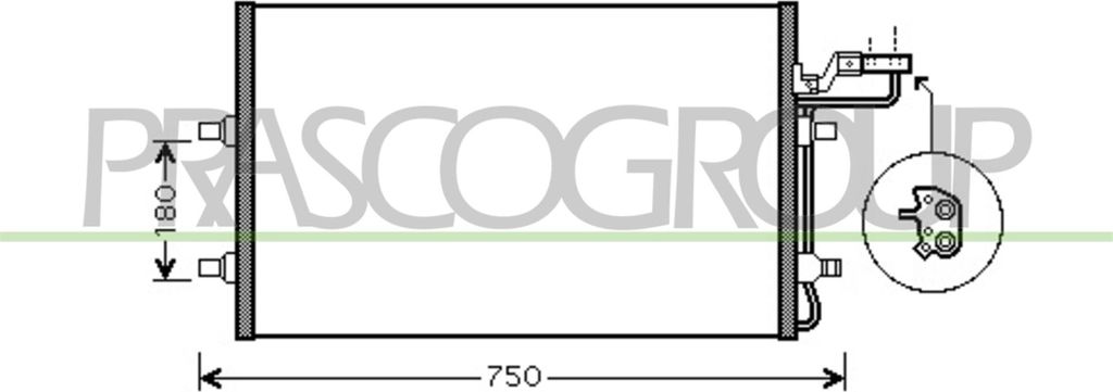 PRASCO VV220C004 Kondensator Klimaanlage Klimakondensator für VOLVO V50 (545)