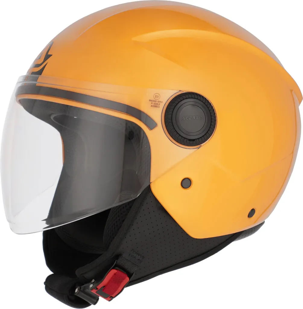 Casque moto jet léger Acerbis Jet Brezza jaune pour la ville XS