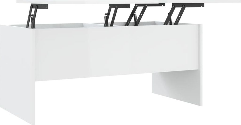 vidaXL Couchtisch Hochglanz-Weiß 102x50,5x46,5 cm Produktbild 