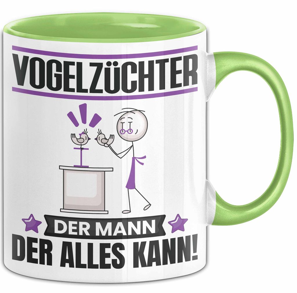 Vogelzüchter Tasse Geschenk für Vogelzüchter Der Mann Der Alles Kann Geschenkidee zum Geburtstag (Grün)