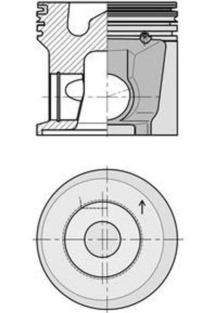 Piston KOLBENSCHMIDT 40622600 OE RE28919 pour Moteur Strada Diesel