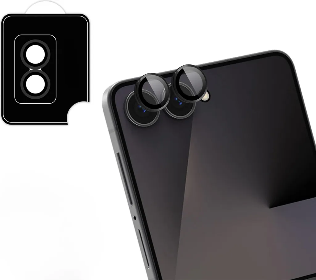imoshion Camera Protector Glass 2 Pack per Samsung Galaxy Z Flip 7 - Nero - 1