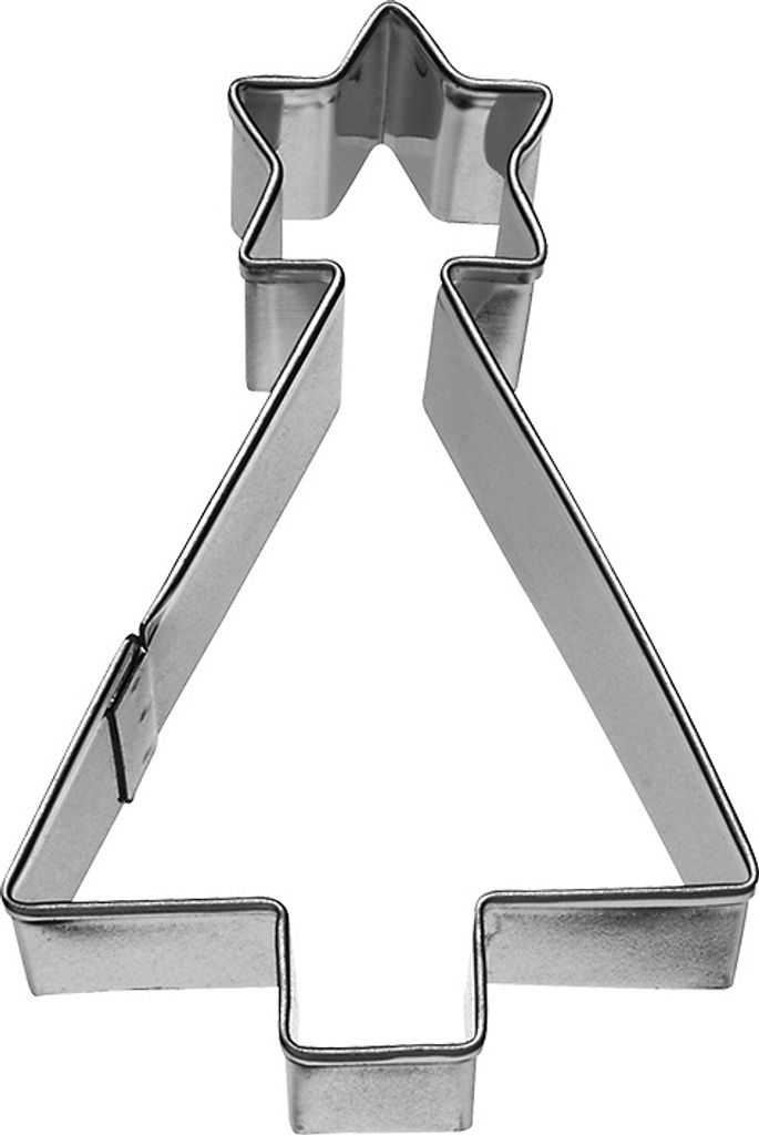 BIRKMANN Ausstechform Weihnachtsbaum, geometrisch, 7,5 cm, Edelstahl, 197046