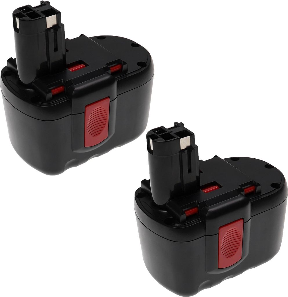 EXTENSILO 2x Akku kompatibel mit Bosch GBH24VF, GBH-24V, GSA 24VE, GMC 24V, GSA 24V, GKS 24V, GLI 24V, GCM24V, GKG 24V Werkzeug (3300 mAh, NiMH, 24 V)