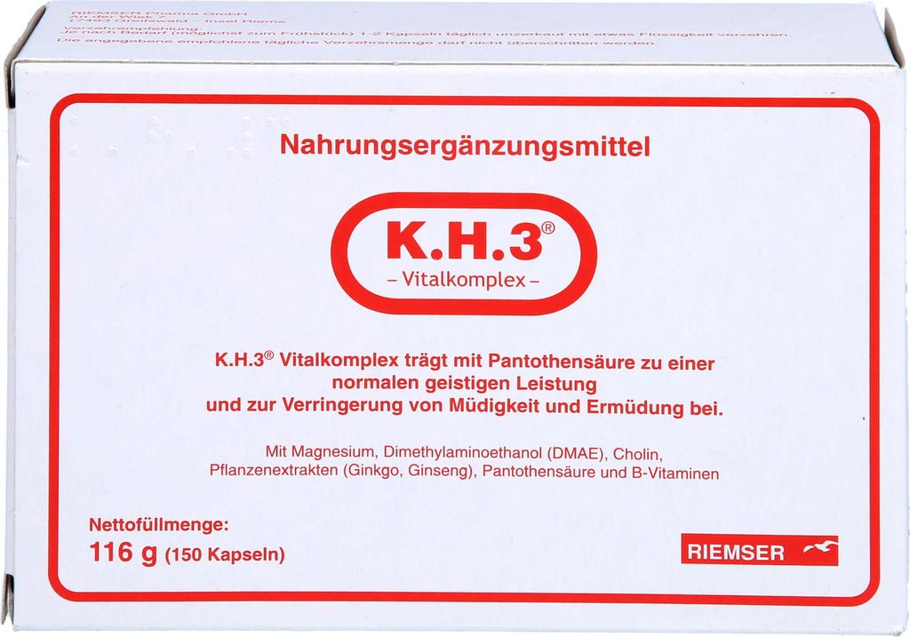 K.H.3 Vitalkomplex capsule, 150 capsule Immagine del prodotto 
