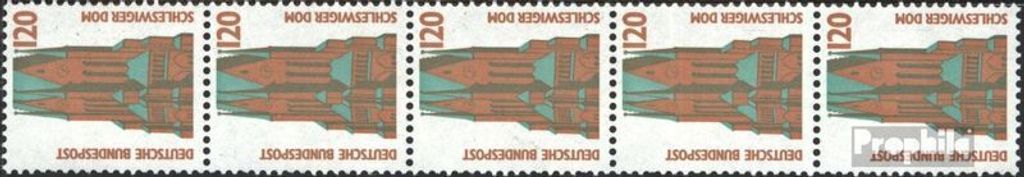 Briefmarken BRD (BR.Deutschland) 1988 Mi 1375R Fünferstreifen postfrisch Sehenswürdigkeiten